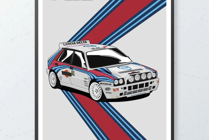 Poster Lancia Delta Integrale 50x70 cm